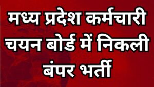 मध्य प्रदेश कर्मचारी चयन बोर्ड ने निकाली 339 भर्तियां, ऐसे करें MPESB ऑनलाइन अप्लाई